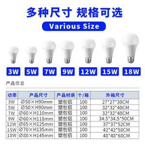 LED <b>Bulb</b> E27 Base PC Lampshade Home Lighting Energy Saving <b>Bulb</b> For Bedroom Kitchen Factory - Product Image 4