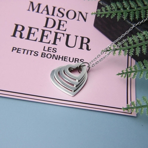 <strong>Personalized</strong> Necklace Custom Family <strong>Names</strong> Stainless Steel Heart Engraved Pendants Necklace for Women Mother Lover Jewelry - Product Image 5