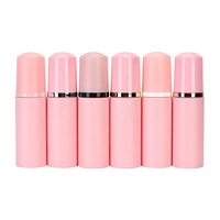 Bouteille Distributrice de Mousse Vide pour Nettoyant Cils et Visage, Noire, 30ml-80ml, pour Savon Liquide, Pompe Moussante en PET, Option Sérigraphie Or