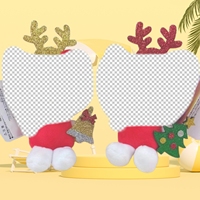 Pendentifs en peluche Halokty de Noël de 10 cm (4 pouces), breloques décoratives, mini poupées en peluche anime, jouets porte-clés pour cadeaux de Noël