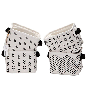 Rectangular canvas basket colorful storage baskets cotton canvas laundry basket foldable cube storage bin