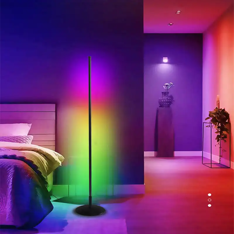 Soggiorno creativo RGB atmosfera verticale decorazione per la casa angolo Nordic LED moderna lampada da terra intelligente telecomando
