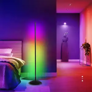 Гостиная креативная RGB атмосфера вертикальный домашний декор угловой стоячий скандинавский светодиодный Современный напольный светильник интеллектуальный пульт дистанционного управления