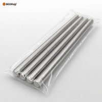304 Stainless Steel Threaded Rods Threaded Bars GB/T 15389 DIN 976 A2-70 M3 M4 M5 M6 M8 M10 M12 M16 M20 M24 M30 M36 1m 2m 3m