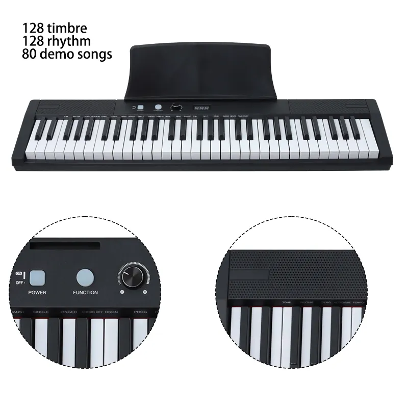 Nhà Máy Bán buôn chuyên nghiệp Bàn phím âm nhạc 61 phím đàn piano điện tử