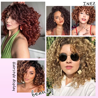 Extensions de cheveux synthétiques ondulés de 12 pouces pour tresses au crochet, boucles afro ombrées Hawaïennes, boucles italiennes pour femmes