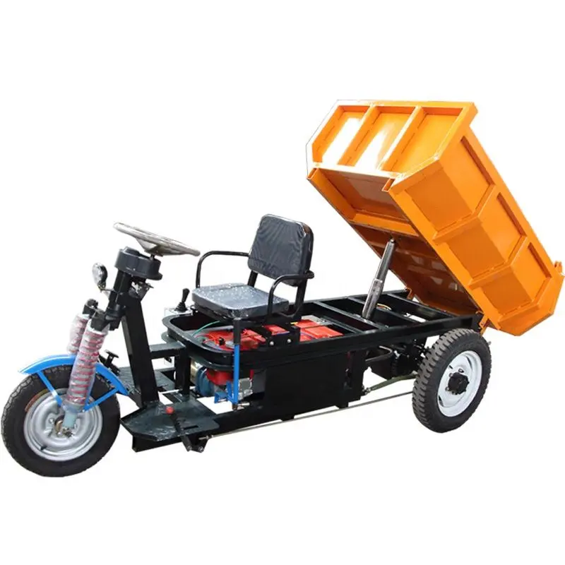 1000W Low Price Small Electric Mini Dump 1Ton Sand Motorcycle Tipper Truck Engine China Tipper Trucks For Sale