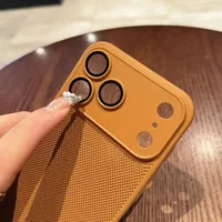 Coque rigide de dissipation thermique pour iPhone 17 Pro Max, compatible iPhone 17 Air, 17 Pro, 16E, 16 Pro Max – Coque PC en maille alvéolée pour un refroidissement optimal