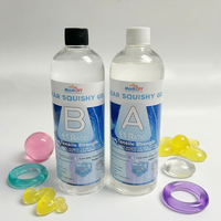 Gel de silicone liquide transparent 1:1 pour moulage DIY, matériau souple et moelleux pour jouets anti-stress 500gA+500gB