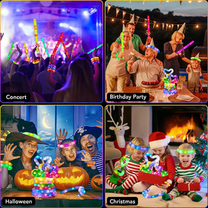 Nicro Nhà Máy Giá <span class=keywords><strong>Led</strong></span> flash pop Ống phát sáng trong bóng tối nhựa bóp đồ chơi tự làm phát sáng vòng cổ vòng tay Neon Nguồn cung cấp bên - Product Image 6