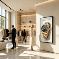 Affichage 3D interactif ultra-fin à vision directe 4K pour hall d'hôtel de luxe et présentoir de produits haut de gamme