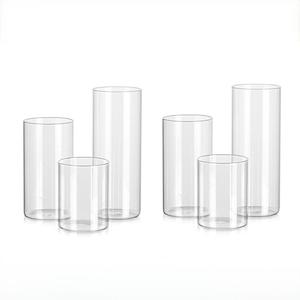 Alto <span class=keywords><strong>vetro</strong></span> borosilicato portacandele e vaso idroponico trasparente decorazione <span class=keywords><strong>per</strong></span> la casa ornamento con bocca larga antivento tazza vuota - Product Image 5