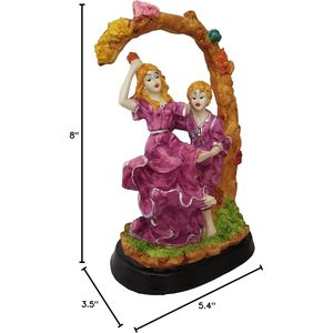 PARIJAT Artisanat 8 \ "Figurines de Couple Romantique Peintes à la Main Aimer Ensemble Sculpture Statue pour l'Anniversaire de la Saint-Valentin - Product Image 5