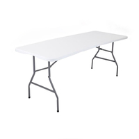 Tables pliantes en plastique blanc de haute qualité pour événements, location, pique-nique en plein air, table de jardin, fête, 4, 5, 6, 8 pieds