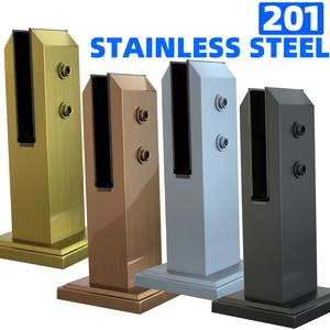 Support de fixation en acier inoxydable 201 <span class=keywords><strong>pour</strong></span> <span class=keywords><strong>garde</strong></span>-<span class=keywords><strong>corps</strong></span> en verre, pince de fixation <span class=keywords><strong>pour</strong></span> verre, <span class=keywords><strong>garde</strong></span>-<span class=keywords><strong>corps</strong></span> d'escalier, adapté aux escaliers et aux balcons - Product Image 4