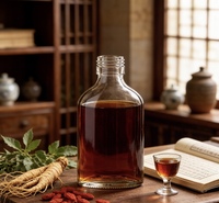 Bouteille de vin en verre carrée miniature de 90 ml