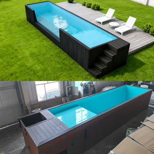 Petite piscine hors sol en fibre de verre pour extérieur, spa aquatique sur toit, piscines de loisirs aquatiques, piscine conteneur - Product Image 3