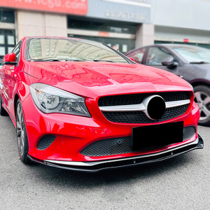 Mercedes-Benz CLA-Class C117 Front Bumper Lip Splitter Piano Black Carbon Fiber Texture AMP-Z 2016-2019 - Product Image 1