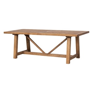 Mrs Woods, muebles de estilo de lujo para el hogar, juegos de mesa de comedor rectangulares de madera maciza de pino reciclado - Product Image 2