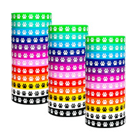 Bracelet en silicone à empreintes de pattes en gros – Activités promotionnelles, bracelet bleu et blanc personnalisé pour événements et fêtes, cadeau publicitaire