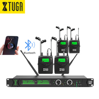 Système de monitoring intra-auriculaire sans fil professionnel Xtuga RW2090 UHF pour scène, avec écouteurs intra-auriculaires
