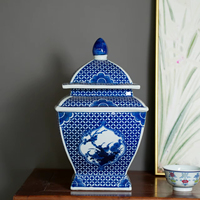 Jingdezhen-Pot d'orchidée carré en céramique émaillée peint à la main, licorne Arhat pin bonsaï, décor de jardin vintage pour usage domestique au sol