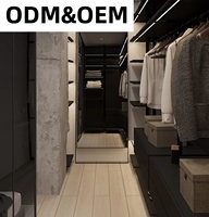 Armoire sur mesure en bois massif, moderne, écologique, autoportante, avec portes vitrées, pour chambre à coucher, grande capacité, montage facile