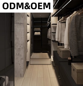 Armario Empotrado Moderno de Madera Maciza Ecológica, Mueble de Dormitorio con Vidrio, Gran Capacidad, Fácil Montaje - Product Image 1