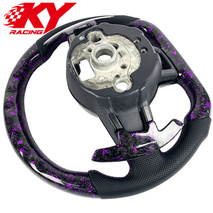 Volant de course personnalisé en fibre de carbone forgée avec LED et indicateur de régime pour Volkswagen MK7 Golf 7 GTI GTD R GTS R-Line Tiguan Polo - Product Image 3