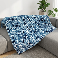 Plaids en fausse fourrure de lapin moelleux double face gris et blanc marbré Zhengtai