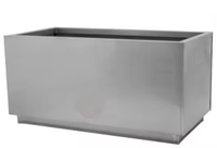 Grands pots à fleurs en aluminium sur mesure, thermolaqués, simples, soudés et avec trous de drainage DIY, grands pots à fleurs en acier inoxydable
