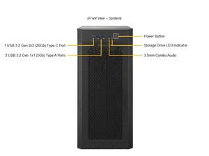 เวิร์กสเตชันแบบทาวเวอร์ Sys-532aw-c ซีรีส์ Core Ultra หน่วยความจำ DDR5 192GB PCIe 5.0 รองรับการประมวลผล GPU สำหรับงาน Deep Learning AI ซูเปอร์เวิร์กสเตชัน Sys-532aw-c - Product Image 5