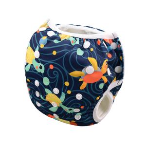 ALVABABY Schwimm windel für Baby & Kleinkind Druckknöpfe Verstellbare wieder verwendbare wasch bare Mode Mädchen Jungen Schwimm windel für Schwimmunterricht - Product Image 3
