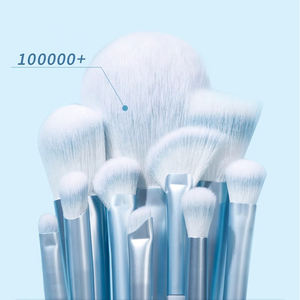 Ensemble de pinceaux de maquillage de cheveux synthétiques végétaliens professionnels 10 pièces pinceaux de fond de teint correcteur outil de cosmétologie coffret cadeau pour le visage - Product Image 2