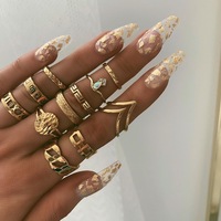 R.Gem. Joint Knot Boho Vintage Nagel Midi Knöchel Hochzeit Fingerring Set für Frauen und Mädchen