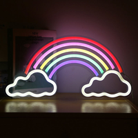 Vente directe d'usine, enseigne lumineuse néon en forme d'animal arc-en-ciel multi-styles, décoration de chambre d'enfant, décoration de la maison, lumière néon