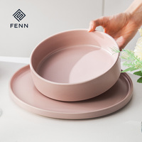 FENN Service personnalisé bol à dîner en céramique empilable en gros bol en céramique fine maison Style Simple bol à mélanger en céramique