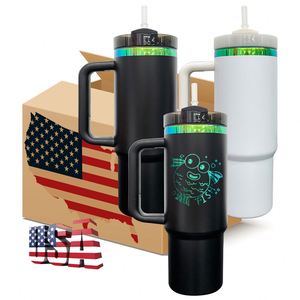 Gobelet isotherme en acier inoxydable H2 0 de 30 oz, plaqué vert, revêtement en poudre, cadeau d'affaires, tasse à café de voyage, poignée amovible, gravure au laser - Product Image 4