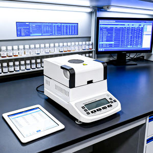 Un analyseur d'humidité halogène rapide est utilisé pour <span class=keywords><strong>tester</strong></span> la teneur en humidité libre des aliments, des matières premières chimiques et d'autres échantillons - Product Image 6