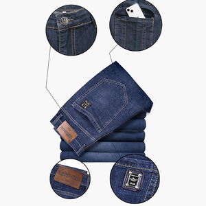 Pantalones Cargo de Mezclilla Elástica para Hombre Black Eagle, Pantalones Utilitarios con Bolsillos, Corte Recto, Casuales, Duraderos, Transpirables, para Primavera y Otoño - Product Image 2