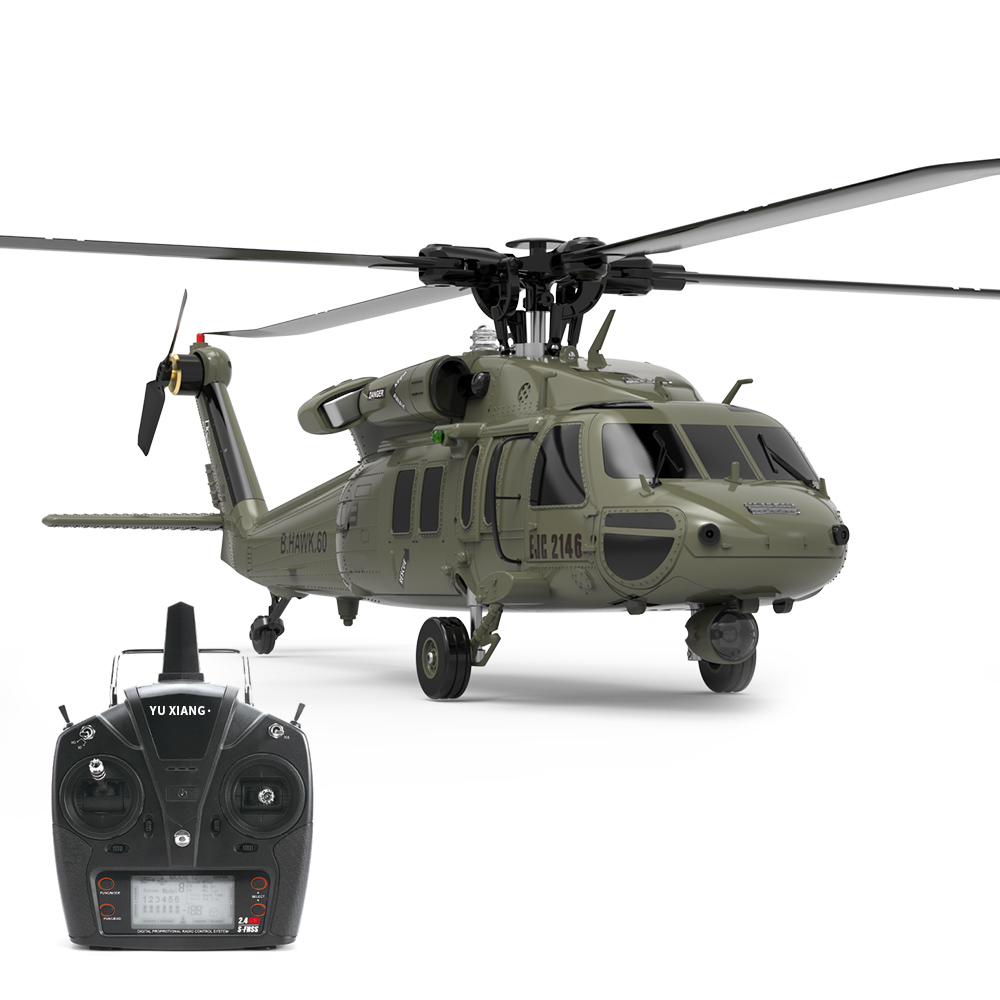 YUJIAN модель в масштабе 1:47 UH60 Black Hawk F09 Профессиональный радиоуправляемый бесщеточный 6-канальный 3D/6G безвоздушный вертолет