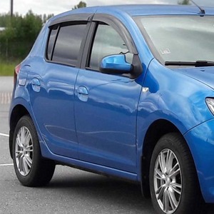 Pare-soleil de fenêtre en acrylique fumé foncé <span class=keywords><strong>pour</strong></span> Renault <span class=keywords><strong>Sandero</strong></span> 2009-2021, protection contre la pluie, 4 pièces - Product Image 4