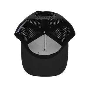 Casquette de golf OEM personnalisée en maille perforée avec logo, 5 panneaux, visière légèrement incurvée, snapback, patch en caoutchouc imperméable - Product Image 5
