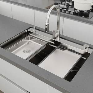 Juego Completo de Fregadero de Cocina de Acero Inoxidable 304 con Grifo Extraíble para Lavado Doméstico, Duradero y Resistente a la Oxidación - Product Image 5