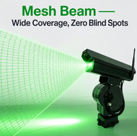 Ahuyentador de Aves Láser Inteligente Controlado por Aplicación, 525nm 2W Verde, Patrón de Red, 80 Preajustes, Navegación Automática, IP66, Aluminio, para Granjas y Huertos