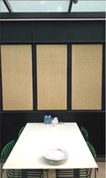 Revêtement mural flexible en pierre de Foshan, texture chanvre tissée, panneau d'ardoise ultra-mince et pliable, design graphique pour murs extérieurs courbes
