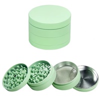 71 personnalisé antiadhésif 4 couches revêtement de peinture en caoutchouc broyeur d'herbes en alliage de zinc concasseur briquets et accessoire pour fumer