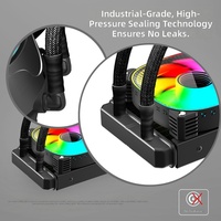 Radiateur intégré refroidi par eau Everflow XHQ360M 360 mm avec écran numérique pour PC, lentille ARGB, ultra-silencieux, multiplateforme, directement de l'usine