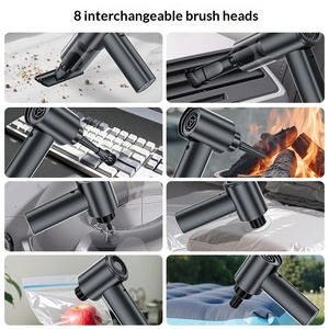 <span class=keywords><strong>Aspirateur</strong></span> de voiture <span class=keywords><strong>sans</strong></span> <span class=keywords><strong>fil</strong></span> à moteur <span class=keywords><strong>sans</strong></span> balais, <span class=keywords><strong>aspirateur</strong></span> portatif tout-en-un de 100 W, grande aspiration, soufflage, 5 buses, sèche-cheveux rechargeable - Product Image 2