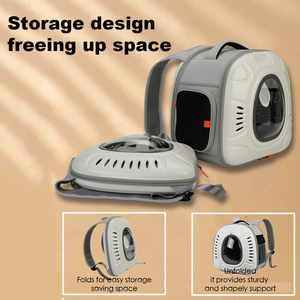 Pas Opvouwbare Oxford-Ademende Kattenrugzak Aan, Uitbreidbare Dierendragers En Reisproducten Voor Huisdieren Buiten Reistas Voor Honden - Product Image 3